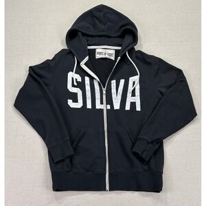 Roots of Fight Anderson Silva Men's Large Hoodie The Spider MMA Full Zip Black